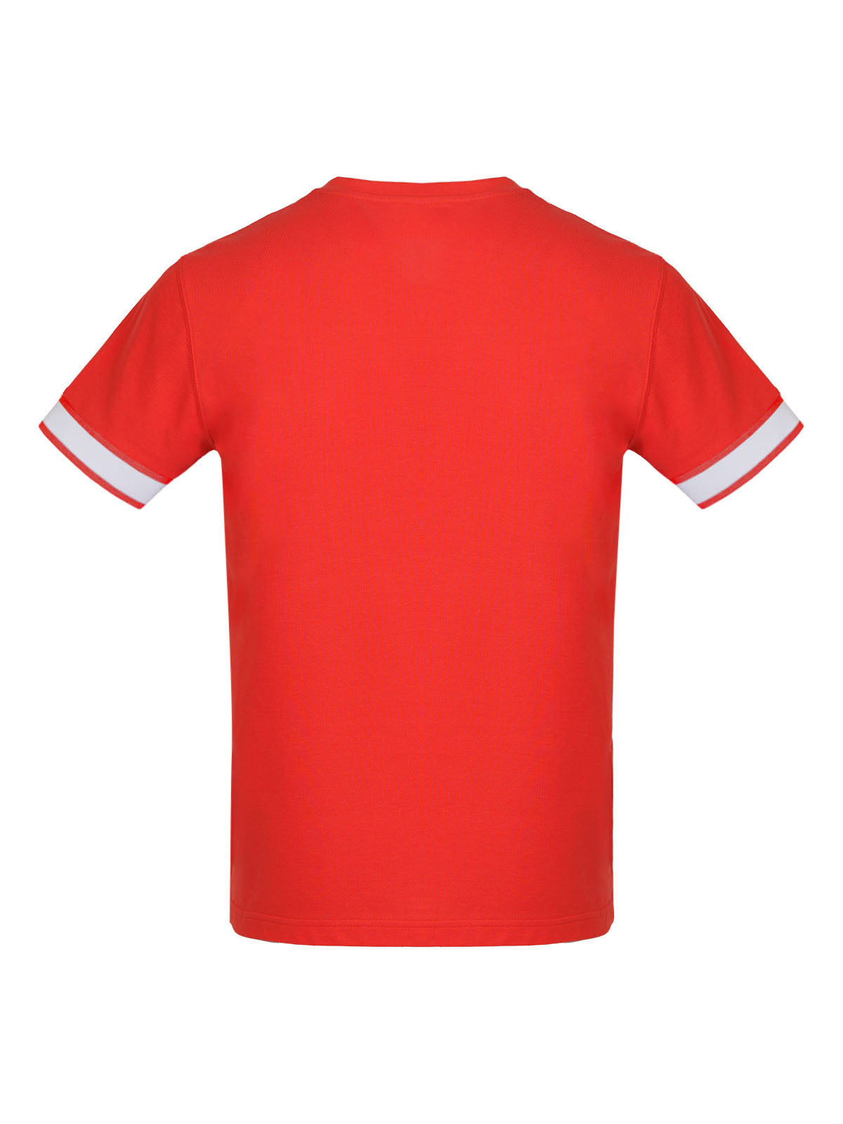Coral T-shirt with Contrast Cuffs