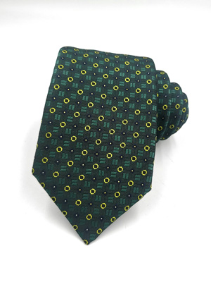 Cravată în verde cu figuri - 10003 - € 14.06