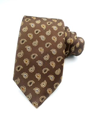 Tie in brown with paisley - 10005 - € 14.06