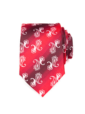  κόκκινη γραβάτα από λευκές φιγούρες  - 10014 - € 14.06