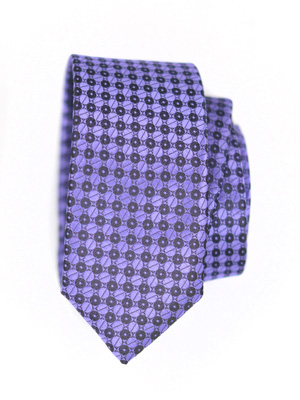  μωβ γραβάτα με μαύρους κύκλους  - 10018 - € 14.06