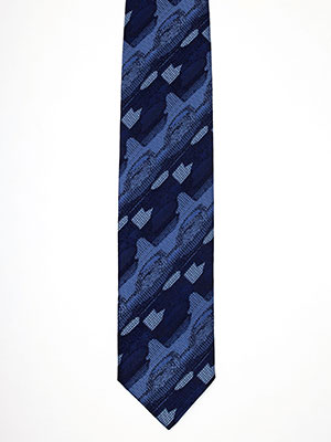  κομψή γραβάτα σε μπλε ναυτικό  - 10027 - € 14.06