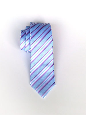  γραβάτα σε μπλε και μωβ ρίγες  - 10063 - € 14.06