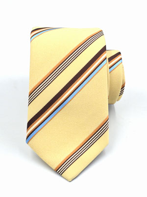 Tie in yellow with colorful stripes - 10069 - € 14.06
