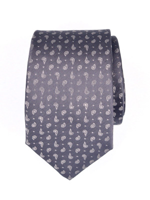 tie in gray with embossed paisley  - 10073 - € 14.06