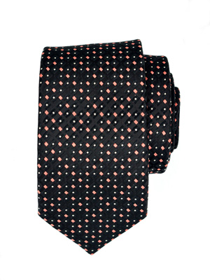  cravata neagra cu coral si patrat alb  - 10078 - € 14.06