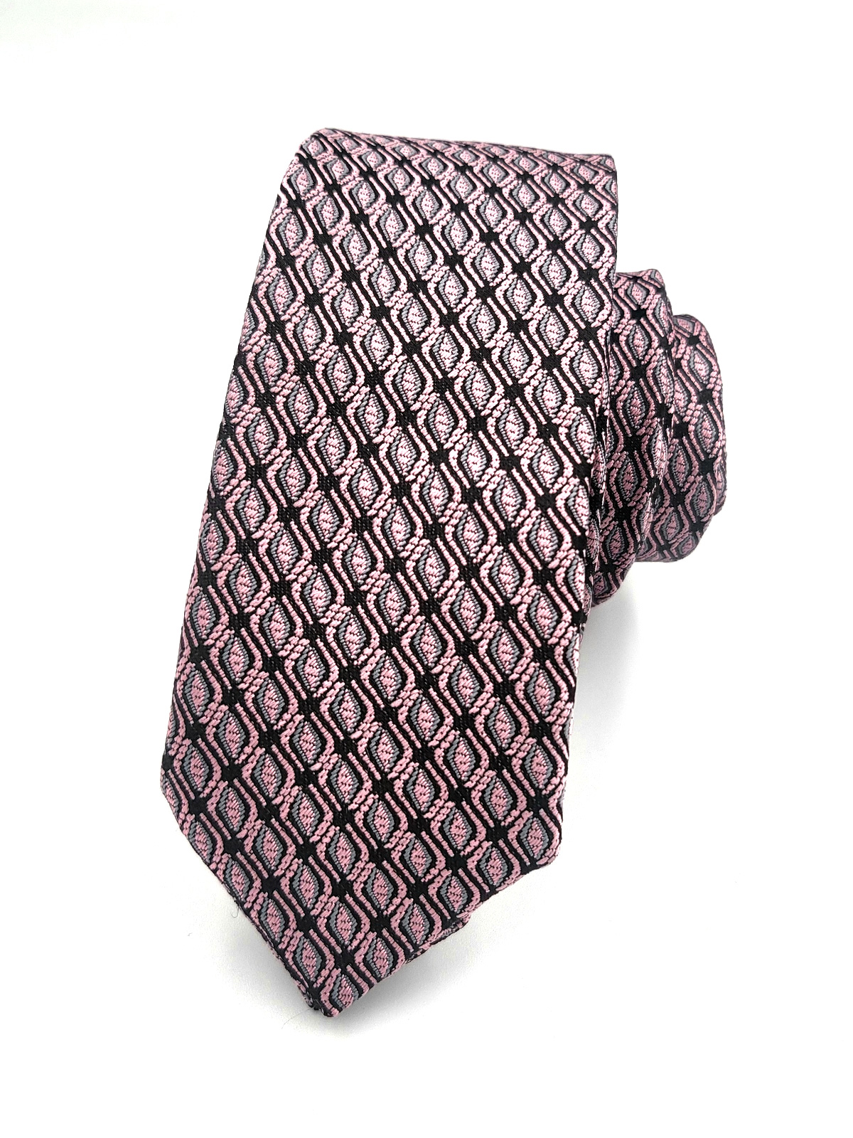 Tie in pink with figures - 10083 - € 18.00 img1