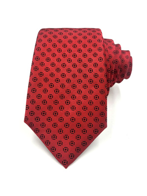 Tie in red with figures ​ - 10093 - € 14.06
