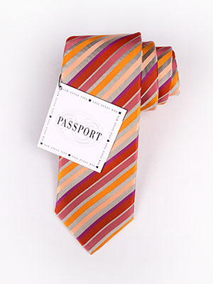 μεταξωτή γραβάτα σε φωτεινή ρίγα  - 10131 - € 12.37