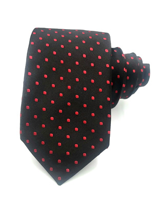 Tie in black with red dots - 10148 - € 14.06