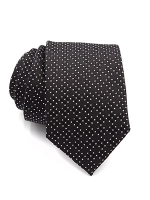 Black tie with white dots - 10193 - € 18.00