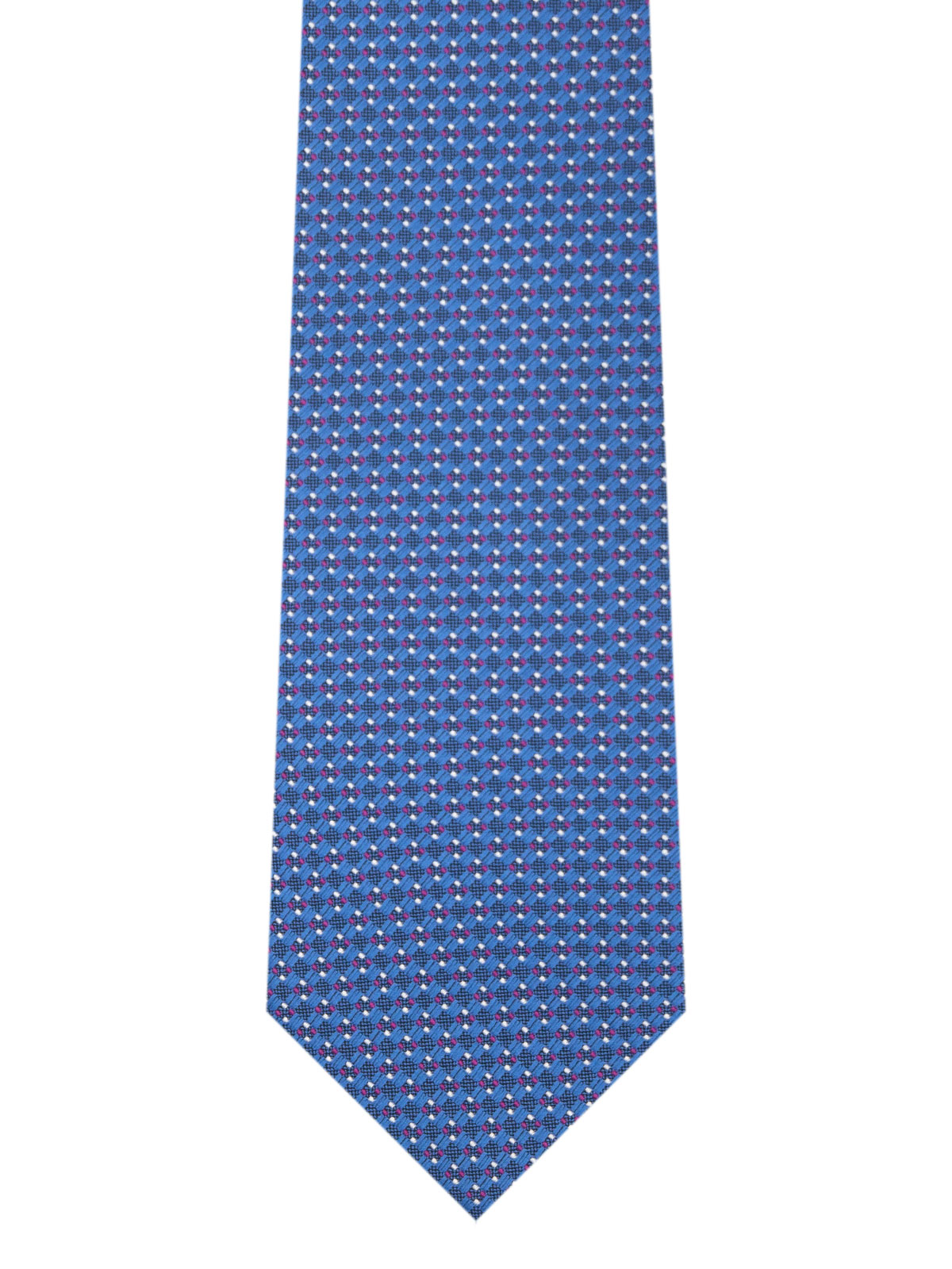 Cravată în albastru cu figuri mov - 10194 - € 14.06 img2