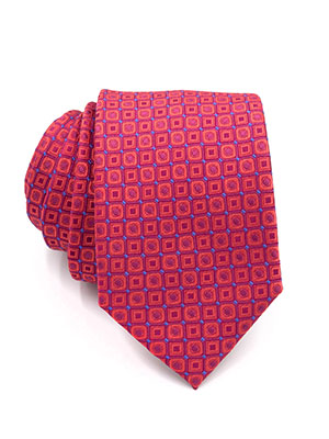 Cravată ciclamă cu motiv de siluetă - 10196 - € 14.06
