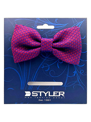 Bow tie in burgundy with blue figures - 10260 - € 13.50