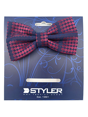 Bow tie in blue with a red accent - 10264 - € 13.50