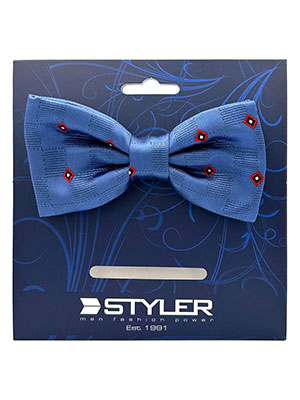 Bow tie in blue with ornaments - 10267 - € 13.50