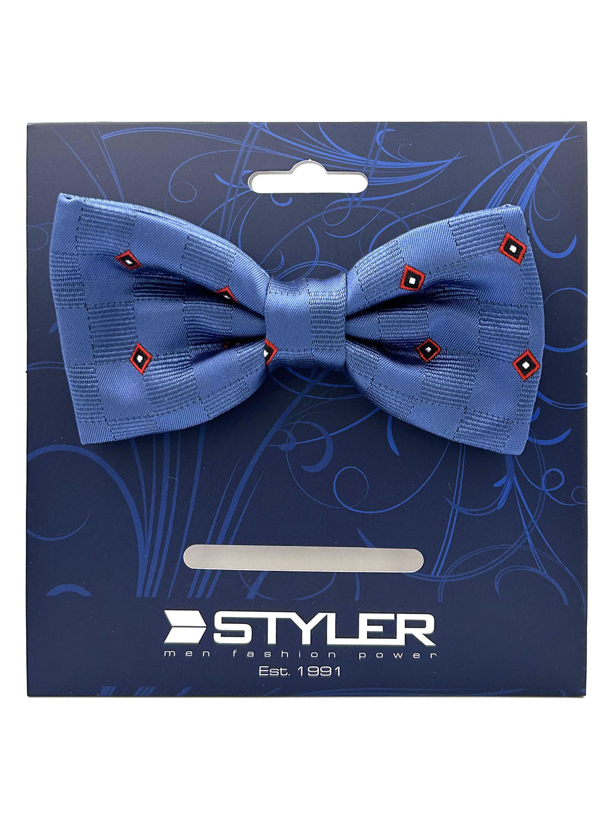 Bow tie in blue with ornaments - 10267 - € 13.50 img1