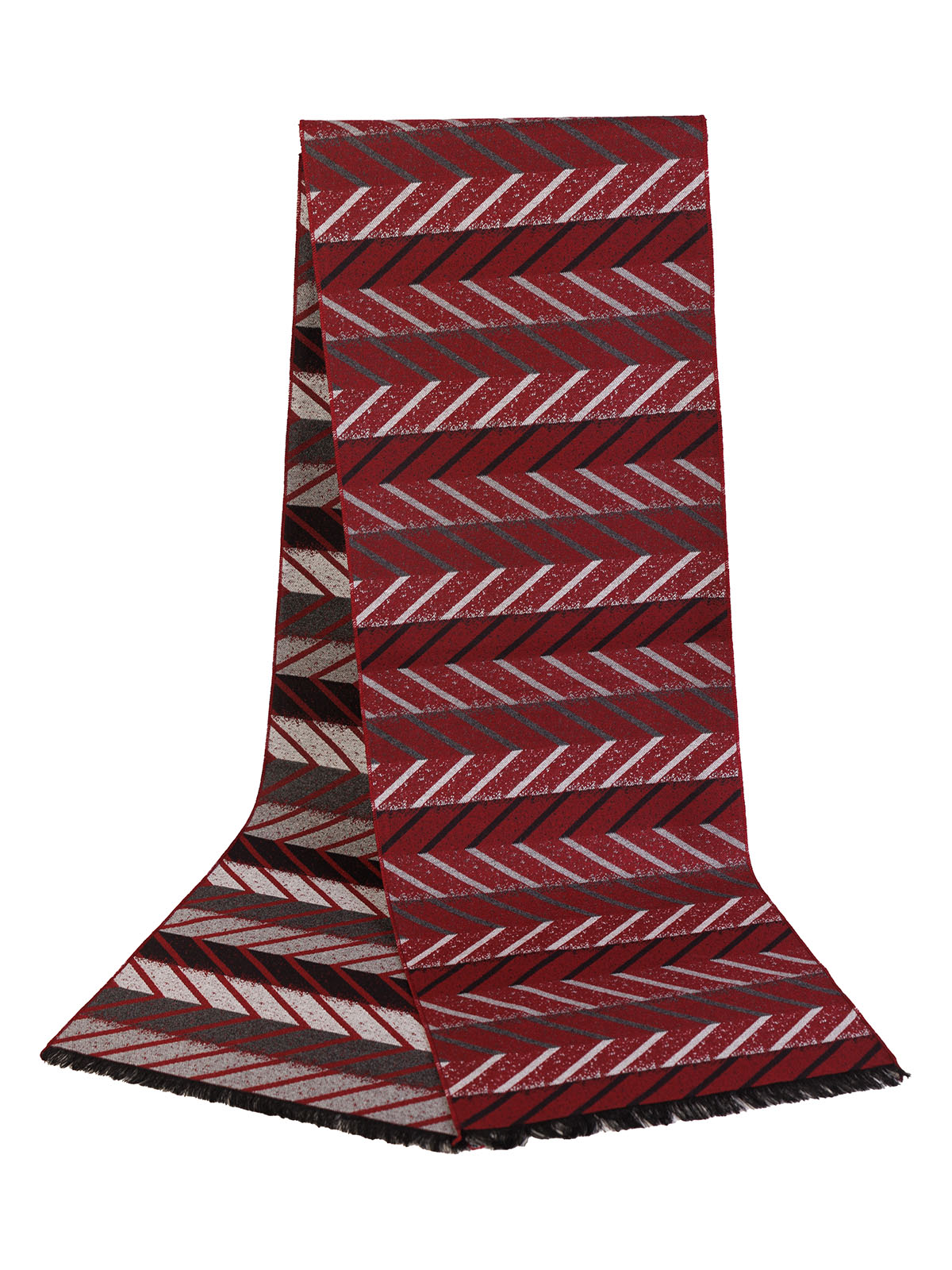 Eșarfă în dungi oblice bordo lux - 10301 - € 24.75 img1