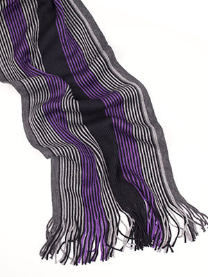  color scarf with black stripe  - 10310 - € 6.75
