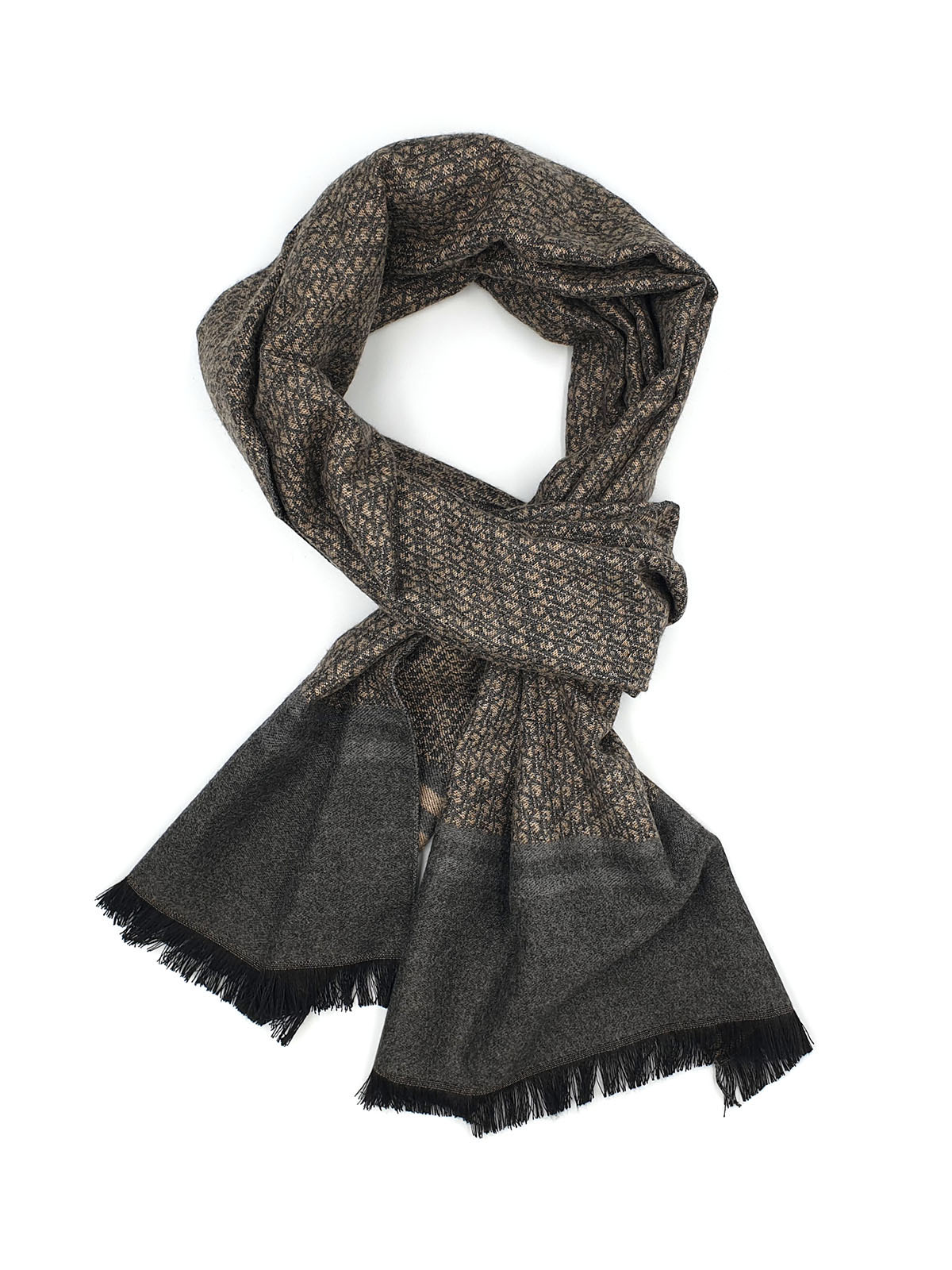 Gray and beige patterned scarf - 10324 - € 19.68 img4