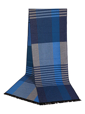 Scarf in gray with light blue stripes lu - 10328 - € 24.75