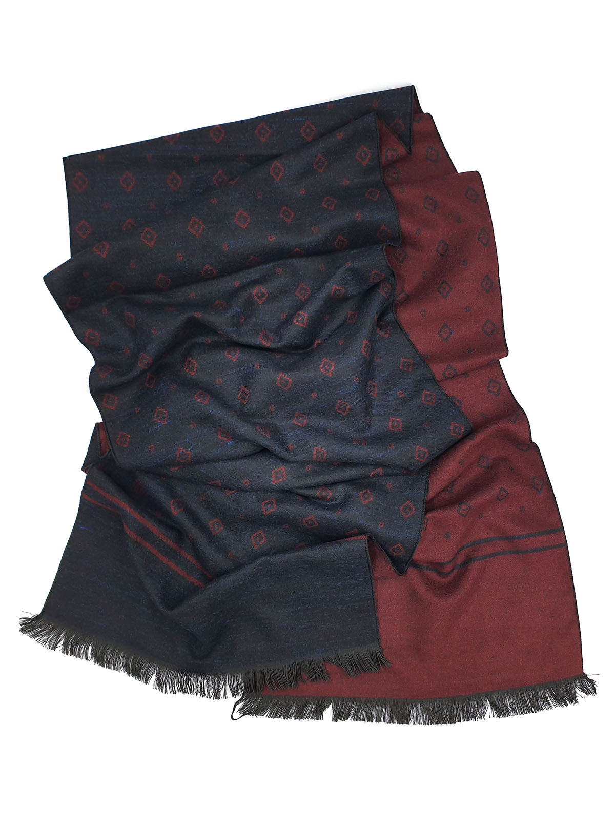 Doublesided scarf in burgundy and black - 10329 - € 19.68 img2