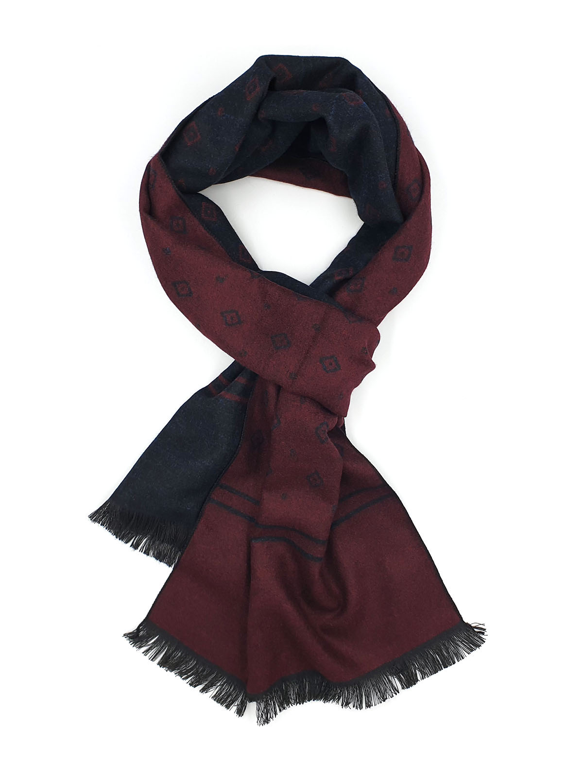 Doublesided scarf in burgundy and black - 10329 - € 19.68 img4