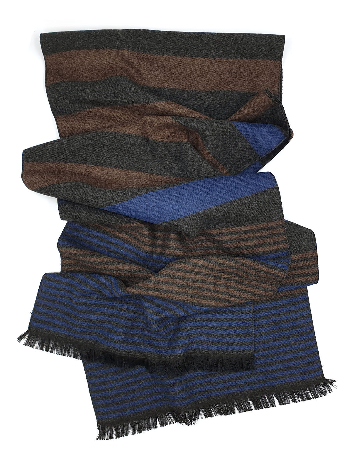 Striped scarf with fringes - 10335 - € 19.68 img2