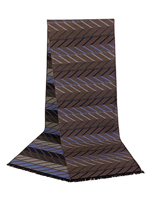 Shawl in brown with a stripe with a slop - 10338 - € 24.75