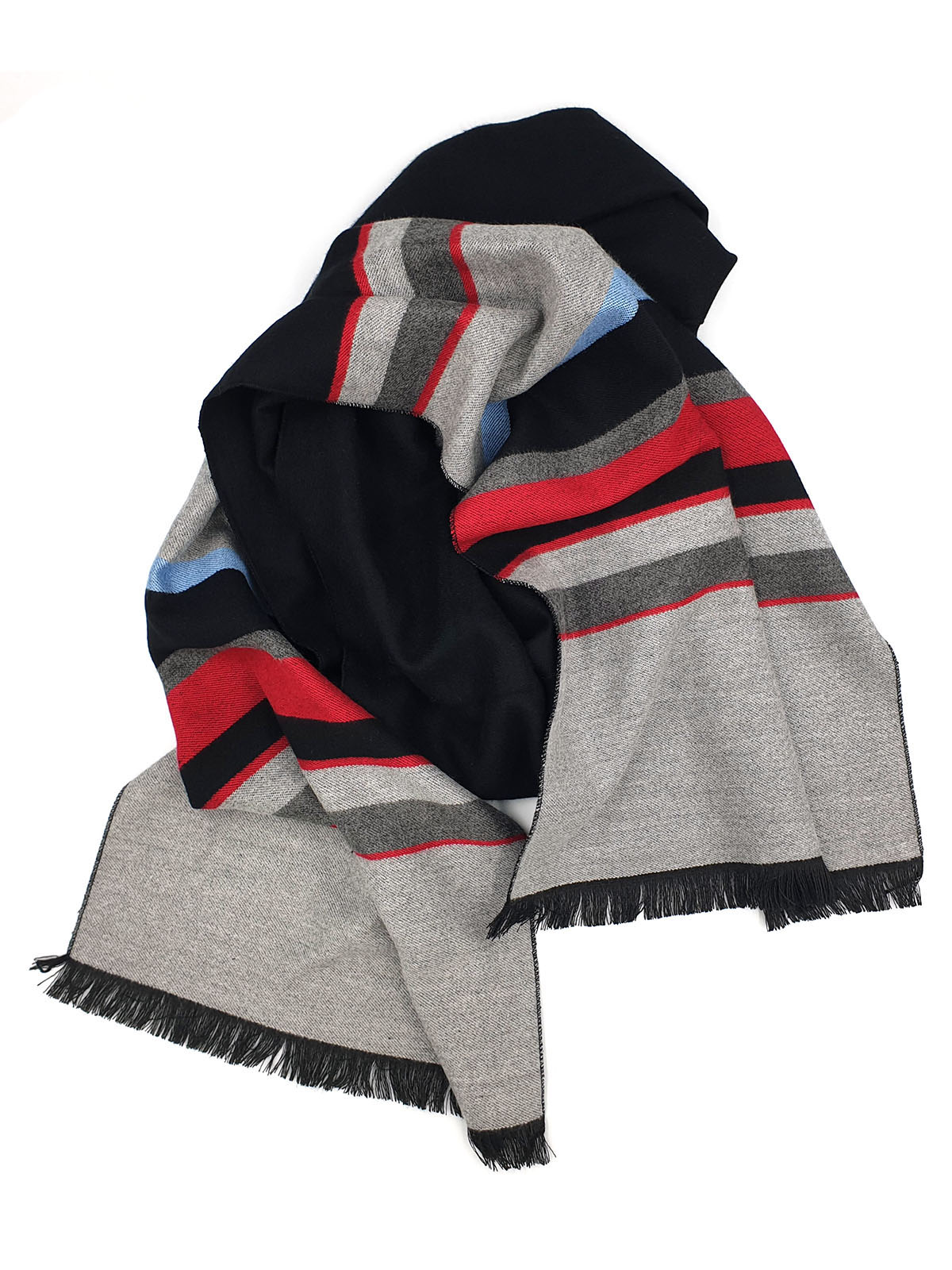 Scarf in black with a colorful stripe - 10346 - € 19.68 img3