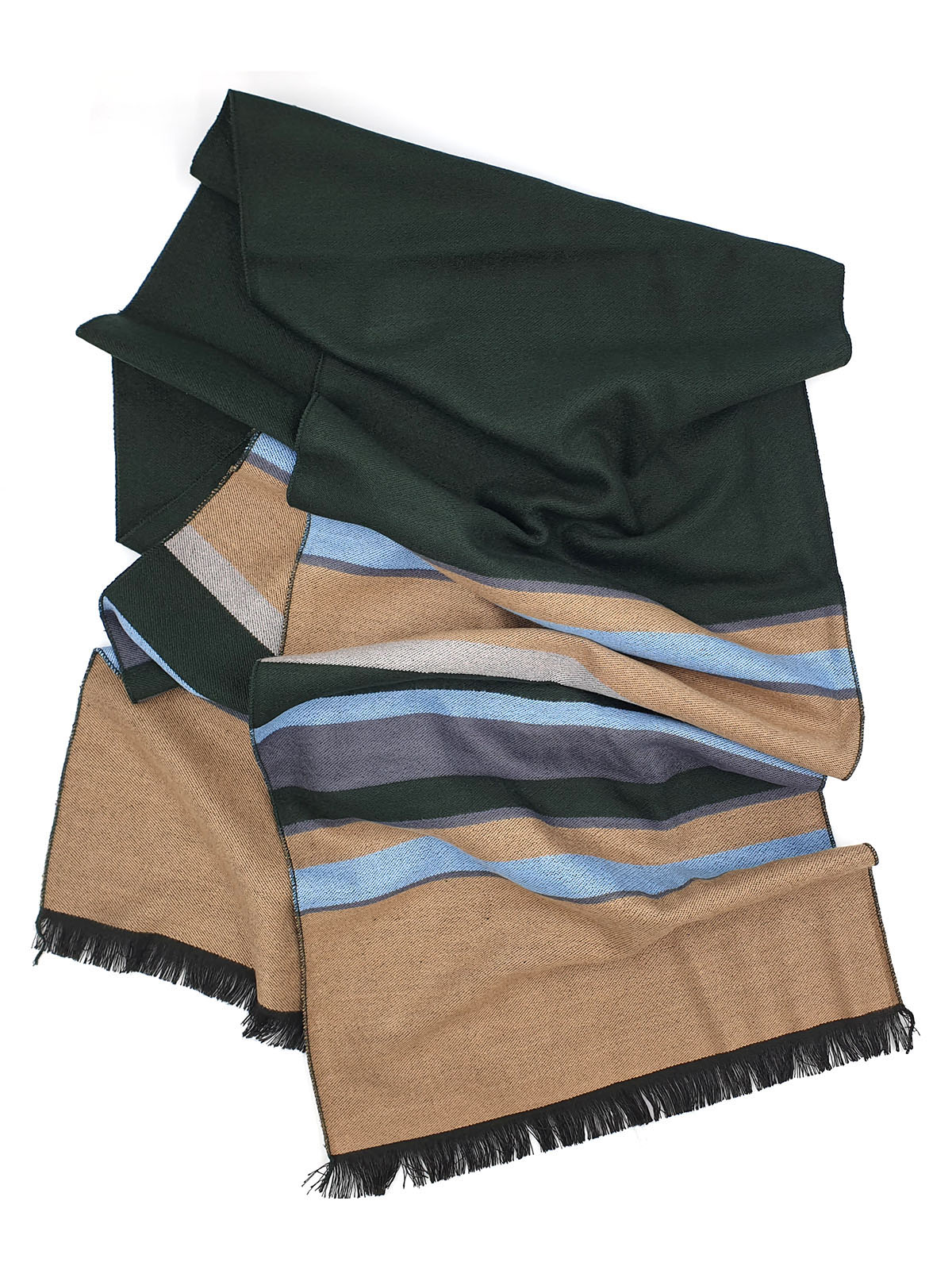 Scarf in black with a colorful stripe - 10350 - € 19.68 img2