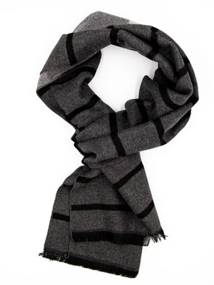  classic scarf in gray and black  - 10351 - € 19.68