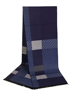 Figured scarf in dark blue lux - 10359 - € 24.75