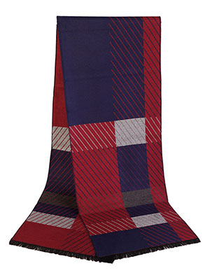 Figurative scarf in burgundy lux - 10364 - € 24.75