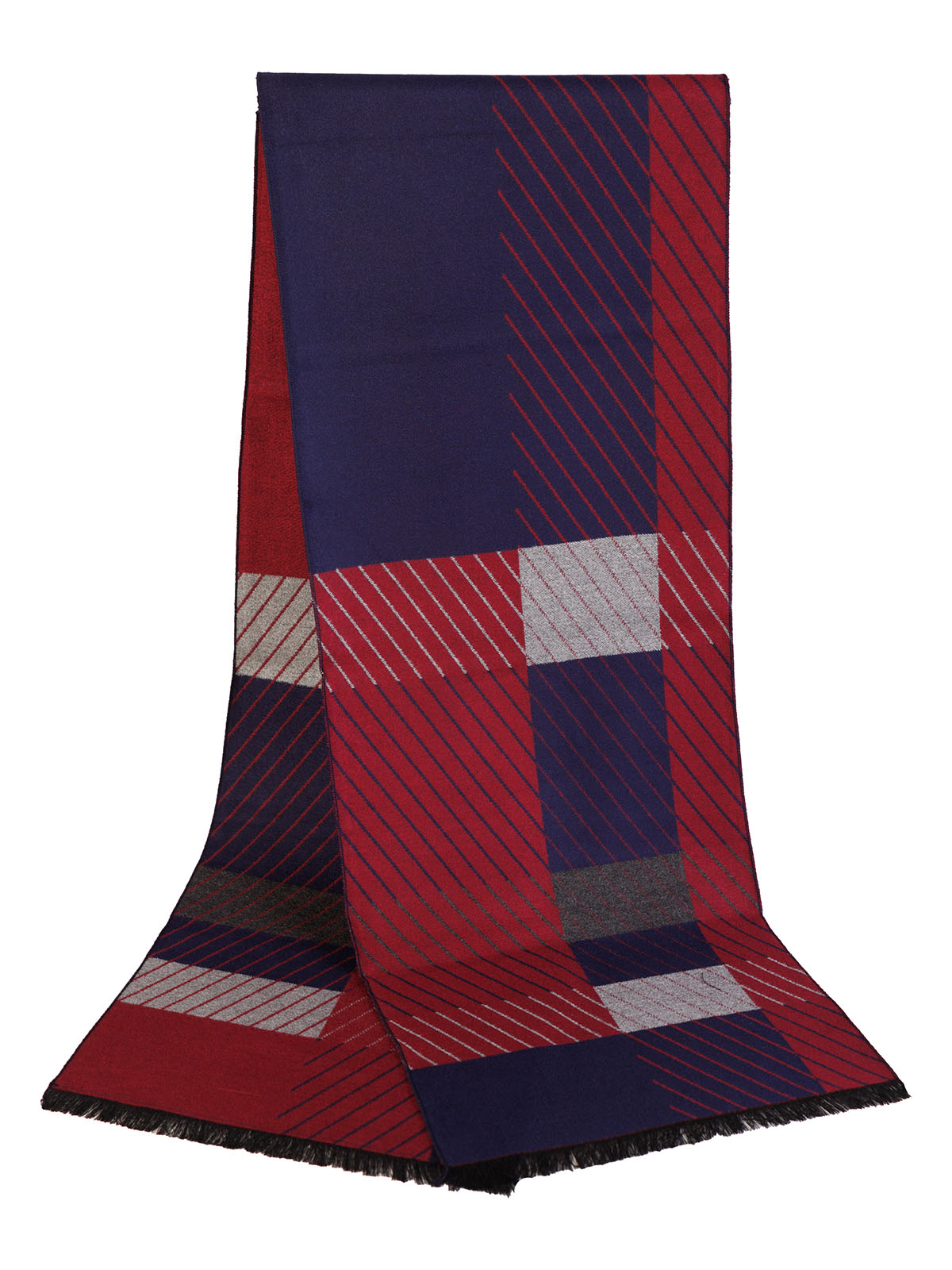 Eșarfă cu figuri în bordo lux - 10364 - € 24.75 img1
