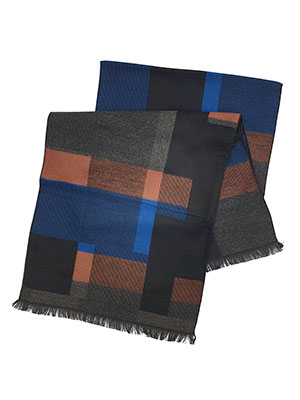 Spectacular winter scarf oil and brown - 10372 - € 19.68