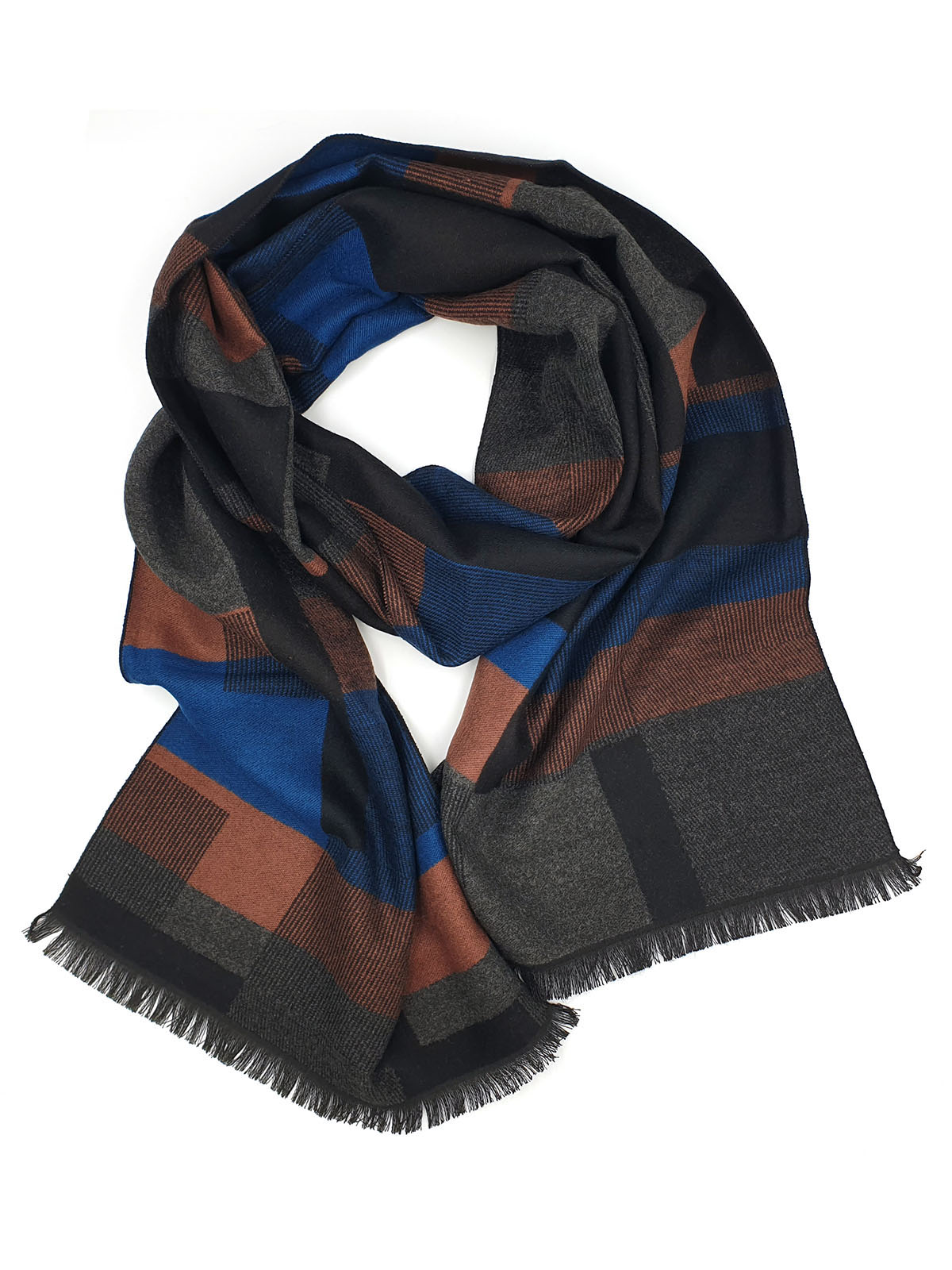 Spectacular winter scarf oil and brown - 10372 - € 19.68 img3