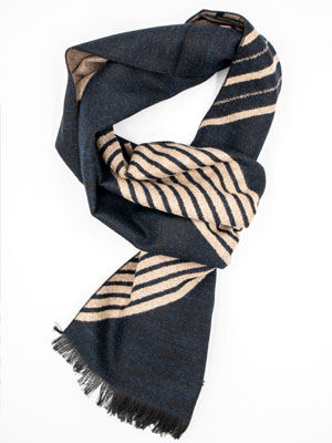  winter wool scarf with stripes  - 10373 - € 19.68