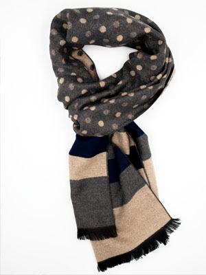  winter men's scarf with dots  - 10377 - € 19.68