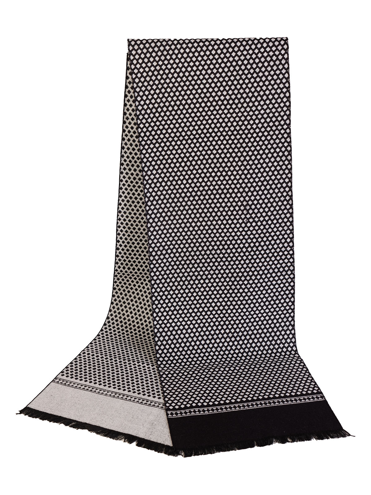 Eșarfă figurată neagră lux - 10378 - € 24.75 img1