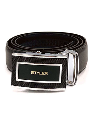 Black belt with metal logo plate - 10425 - € 21.37
