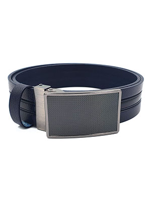 Dark blue belt with metal plate - 10426 - € 24.75