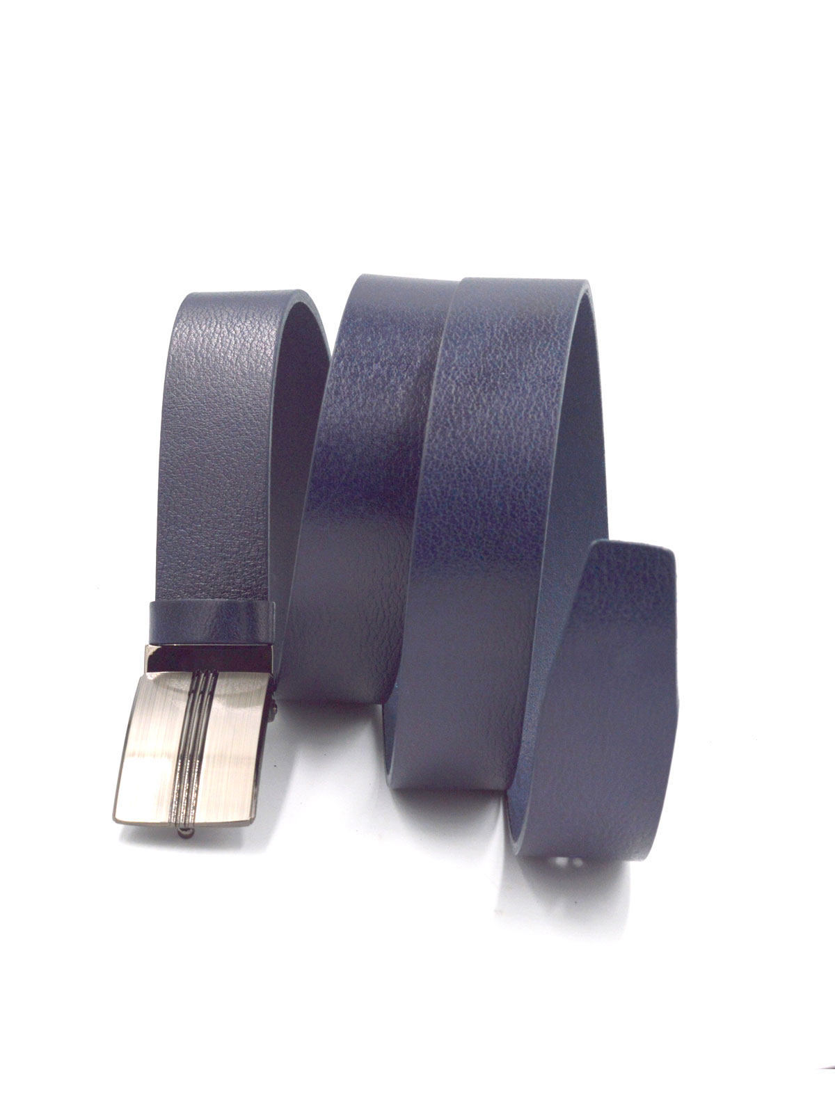 Blue leather belt with metal plate - 10447 - € 24.75 img2