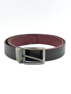 Mens belt in burgundy with buckle - 10452 - € 24.75