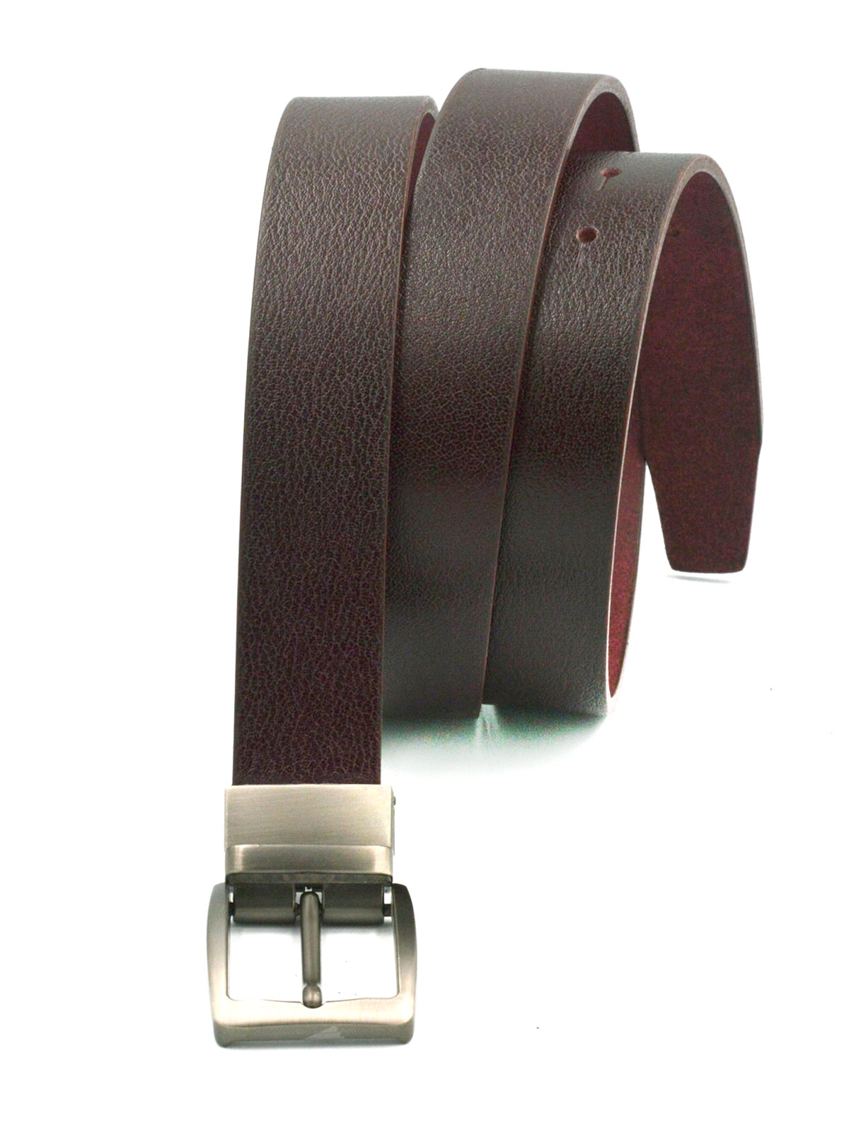 Mens belt in burgundy with buckle - 10452 - € 24.75 img2