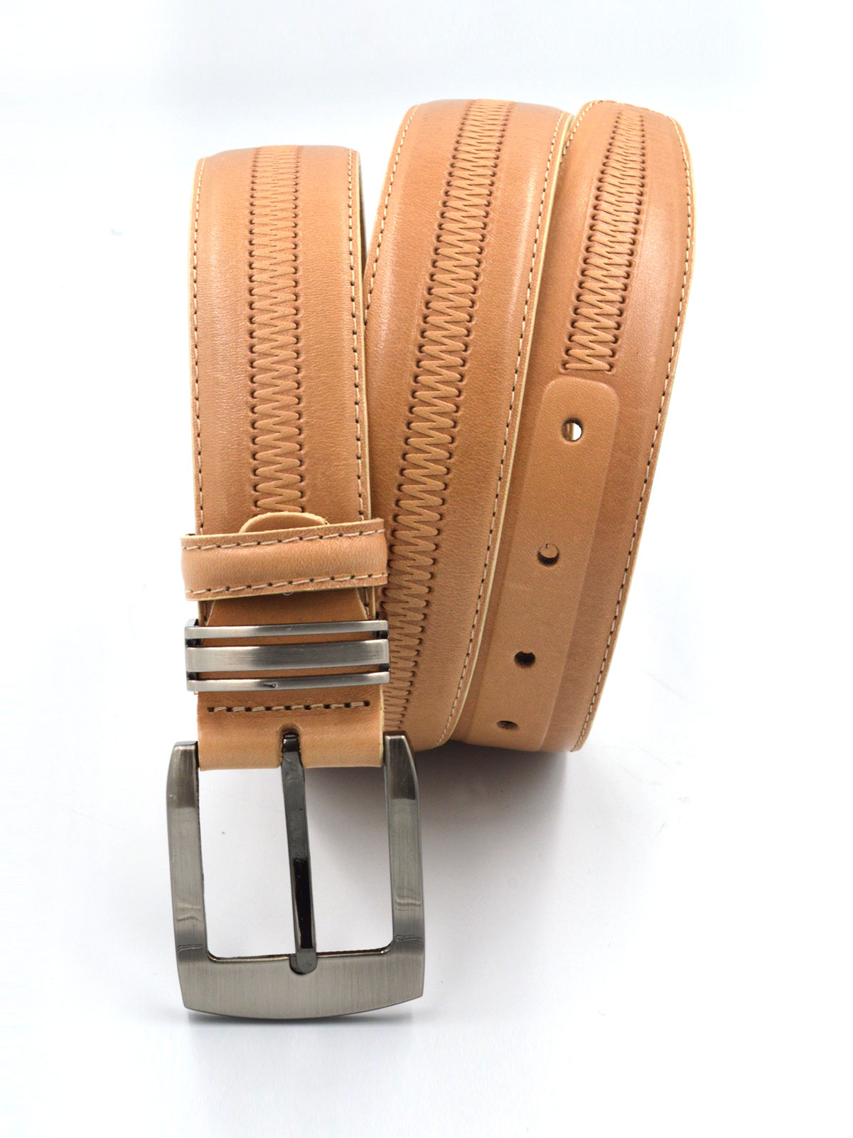 Mens belt in beige with a buckle - 10454 - € 24.75 img2