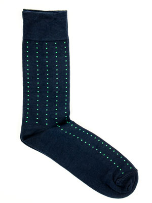  σκούρο μπλε κάλτσες με πράσινα τετράγων - 10525 - € 3.94