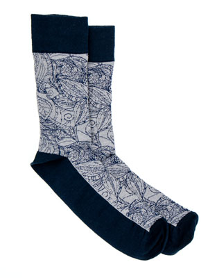  κάλτσες με αντίθεση μοτίβο σε μπεζ  - 10527 - € 3.94