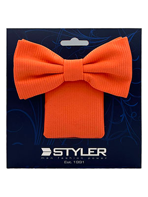 Bow tie and handkerchief in orange - 10914 - € 21.37