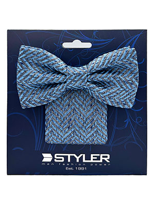 Handkerchief and bow tie in light blue - 10917 - € 21.37